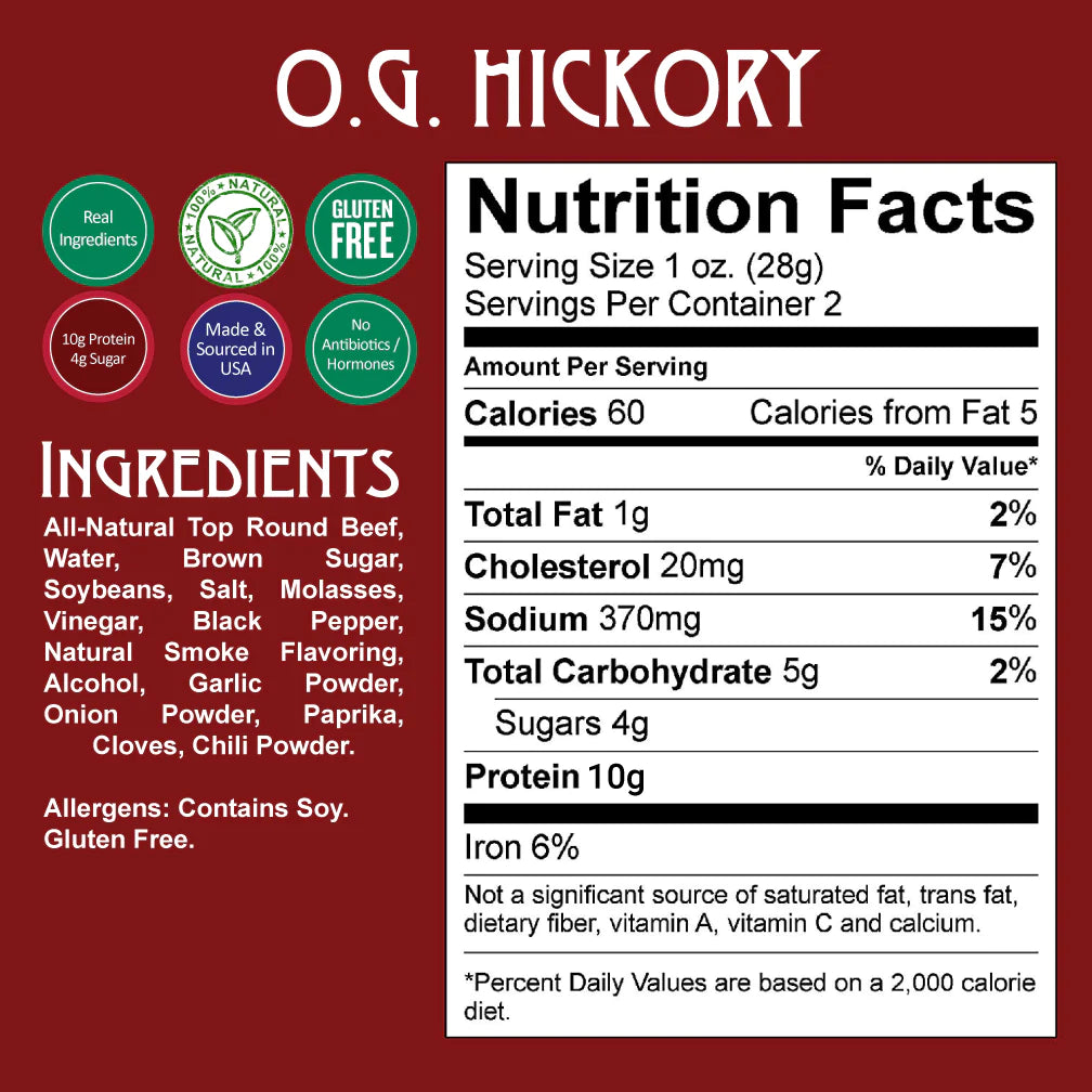 *BEEF JERKY - O.G. HICKORY