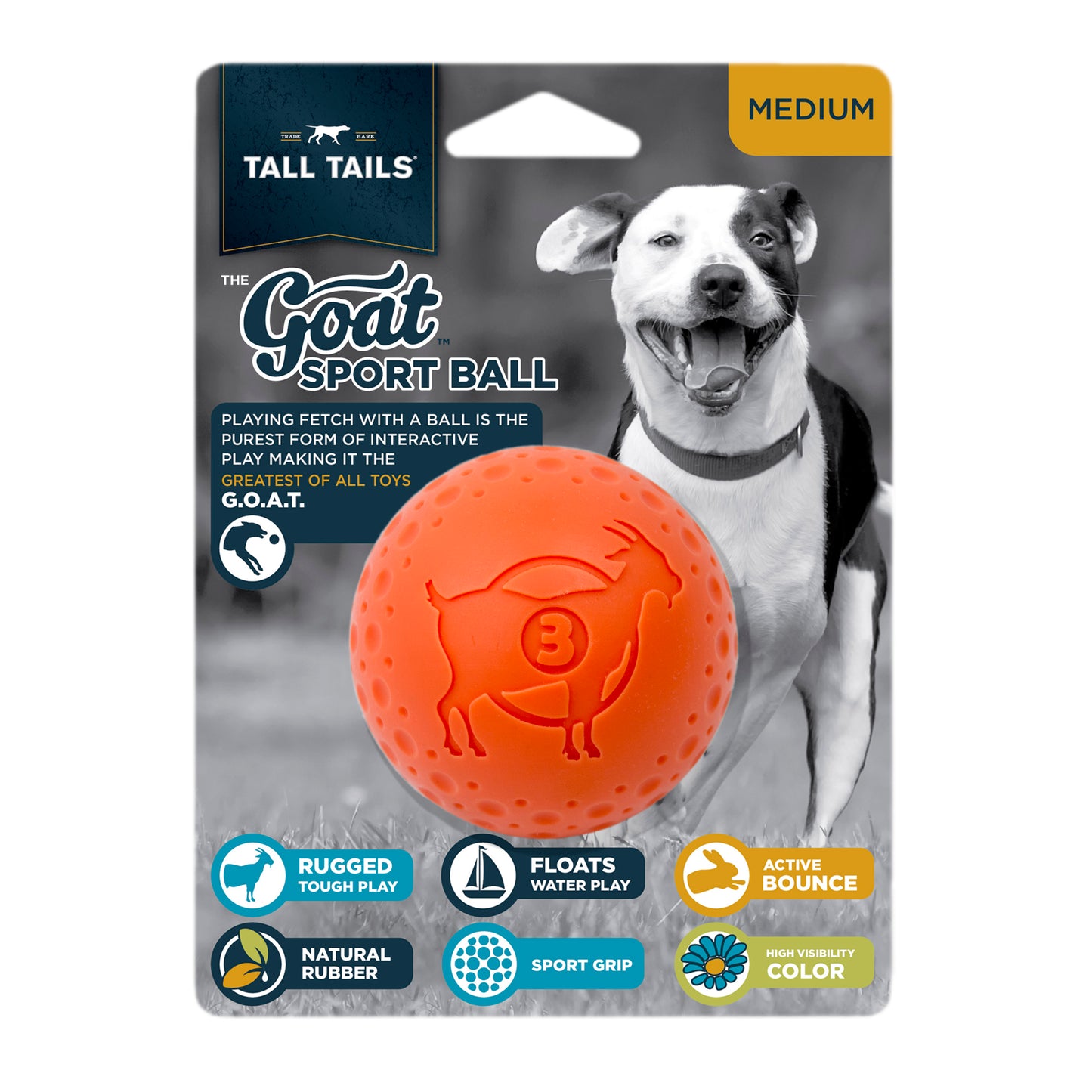 *Pet Toy - GOAT Ball Medium - 3" Orange