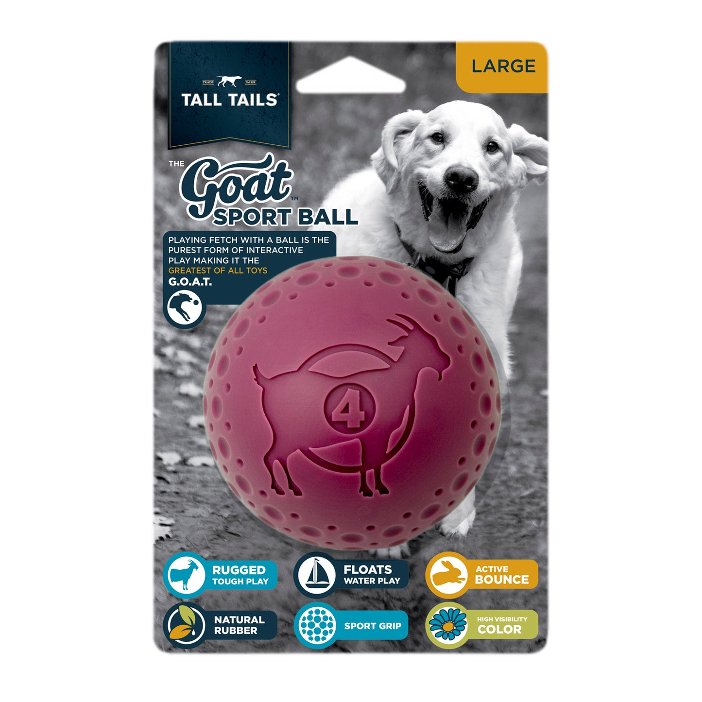*Pet Toy - GOAT Ball Large - 4" Purple