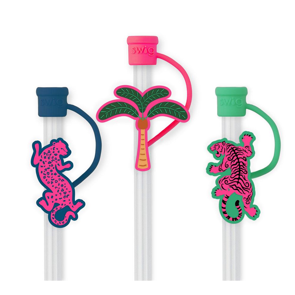 *SWIG Straw Topper Set - Palm Royale