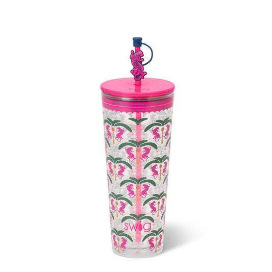 *SWIG Plastic Tumbler 24oz - Palm Royale
