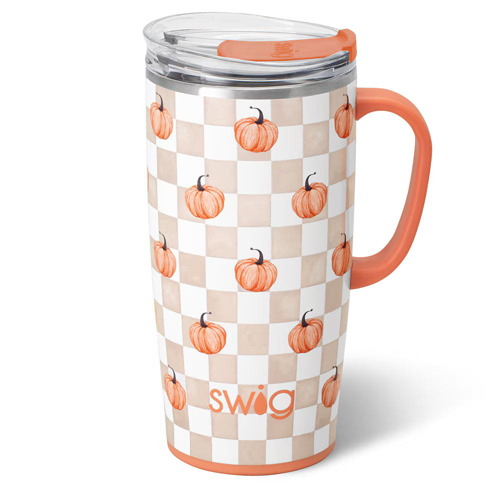 *SWIG Travel Mug (22oz) - Pumpkin Check