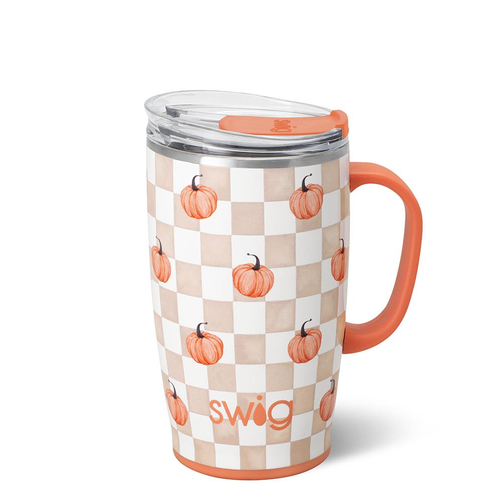 *SWIG Coffee Mug 18oz - Pumpkin Check