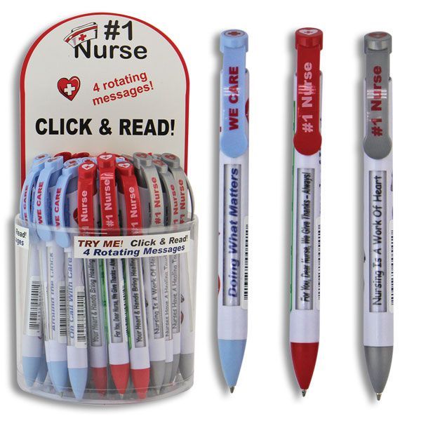 *Pens - Retractable Message Pens - Number 1 Nurse