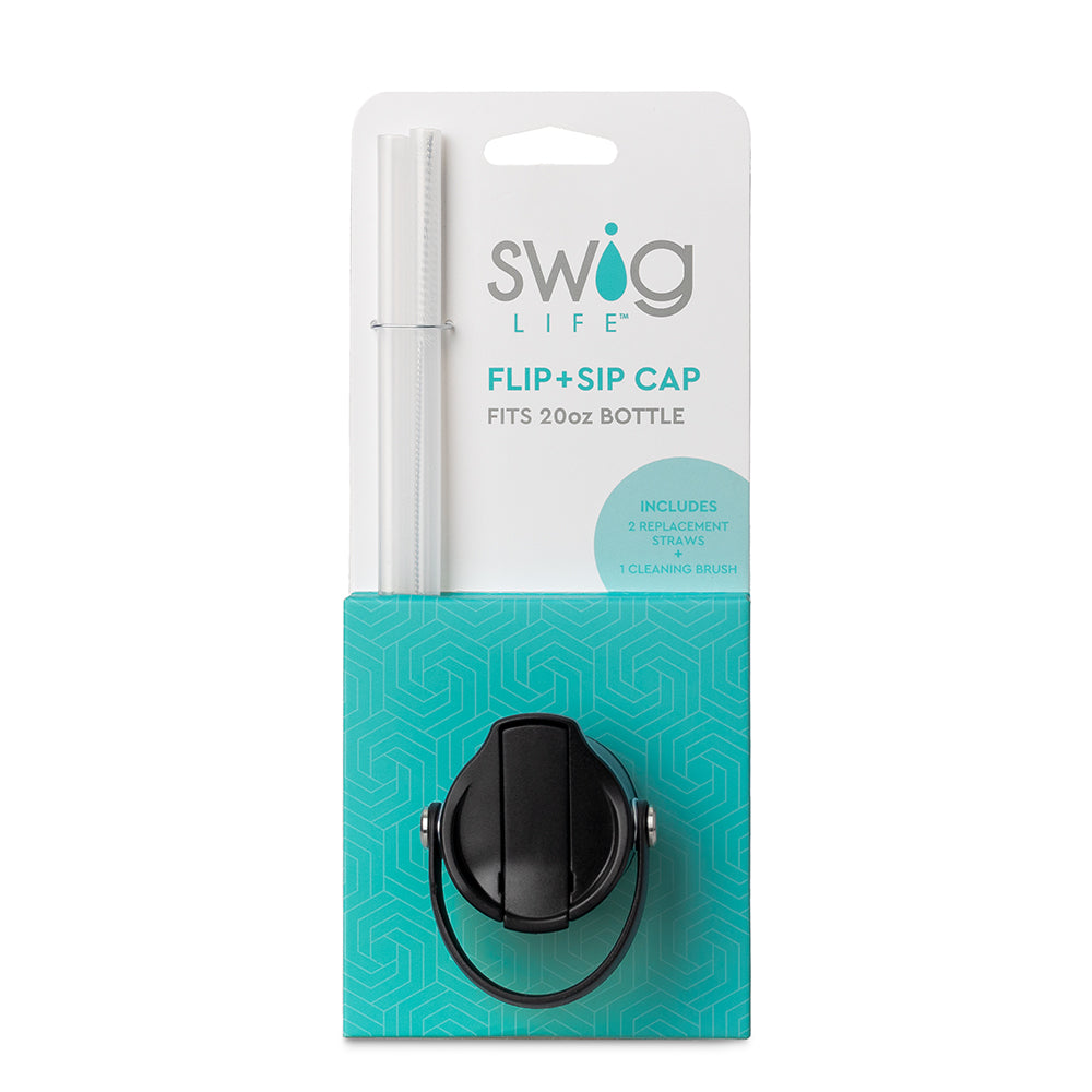 *SWIG Flip + Sip Cap - Black (20oz Bottle)