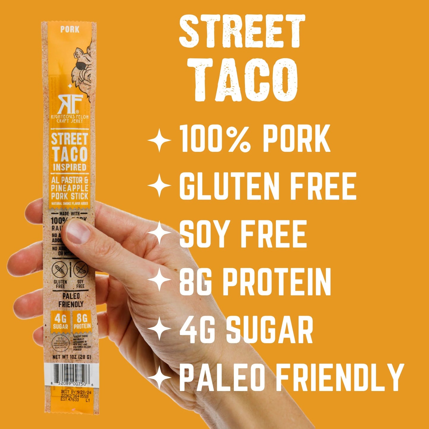 *BEEF JERKY - STREET TACO PORK STICK 1OZ