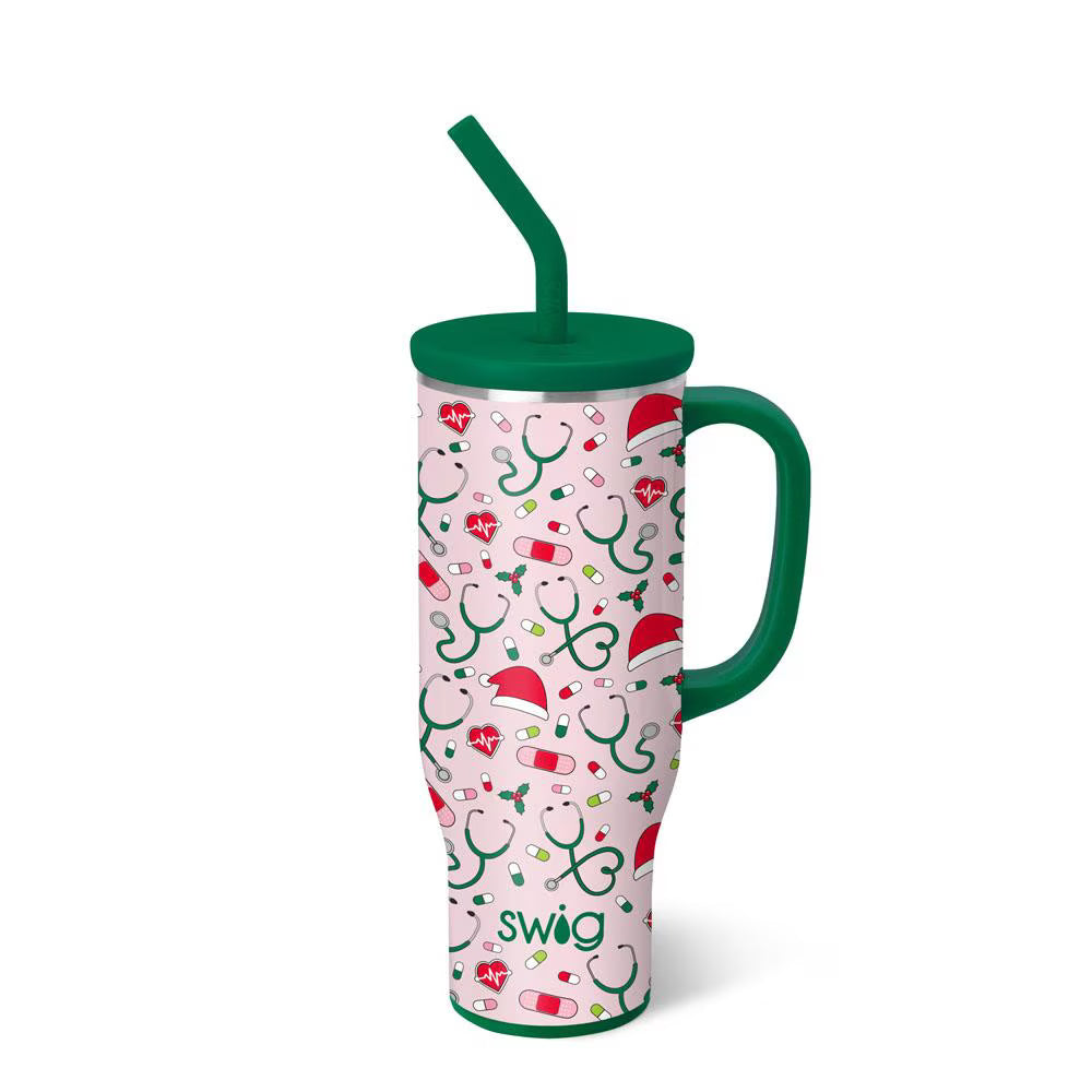 *SWIG Mini Mega Mug 30oz - Santa’s Scrubs
