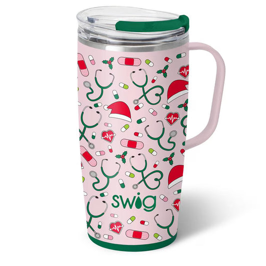 *SWIG Travel Mug (22oz) - Santa's Scrubs