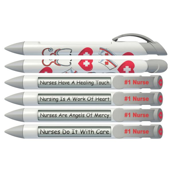 *Pens - Retractable Message Pens - Number 1 Nurse