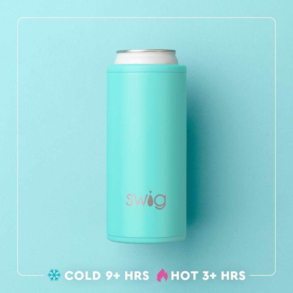 *SWIG - Skinny Can Cooler 12oz - Flora Azul