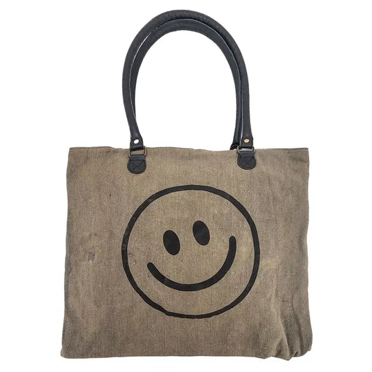 *Military Tent Bag - Weekender - Smiley Face