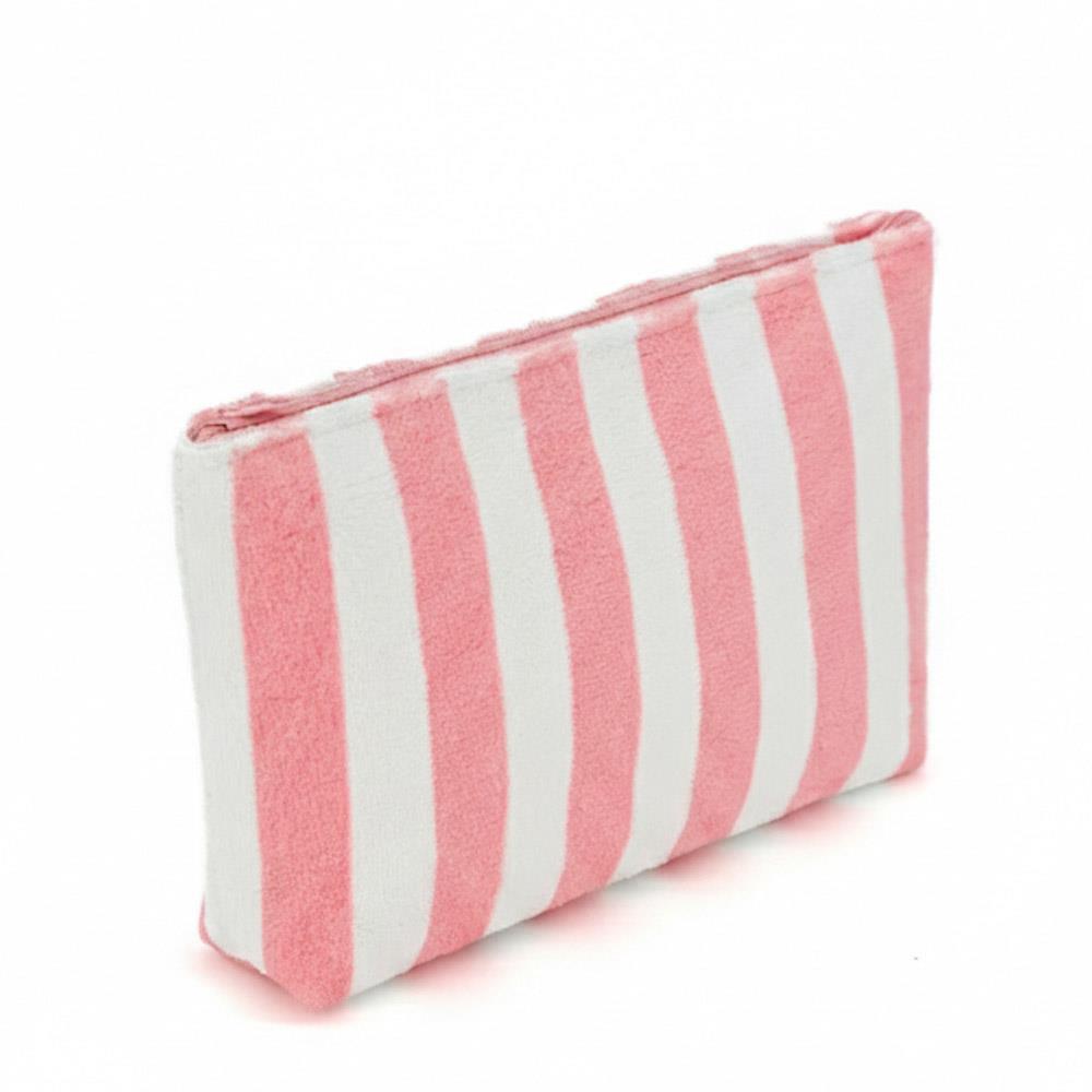 *Cosmetic Bag - Striped Terry Pouch