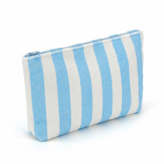 *Cosmetic Bag - Striped Terry Pouch
