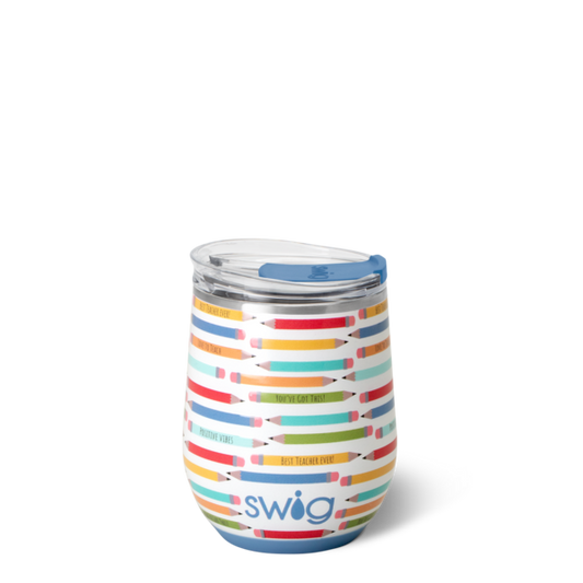 *SWIG Teacher Live Stemless Wine Cup (12oz)