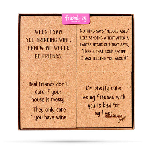 *Cork Coaster Set - Friend-zy