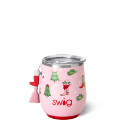 *SWIG Stemless Wine Cup - Howdy Holidays 12oz