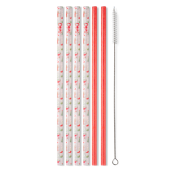 *SWIG Howdy Holidays + Red Glitter Reusable Straw Set