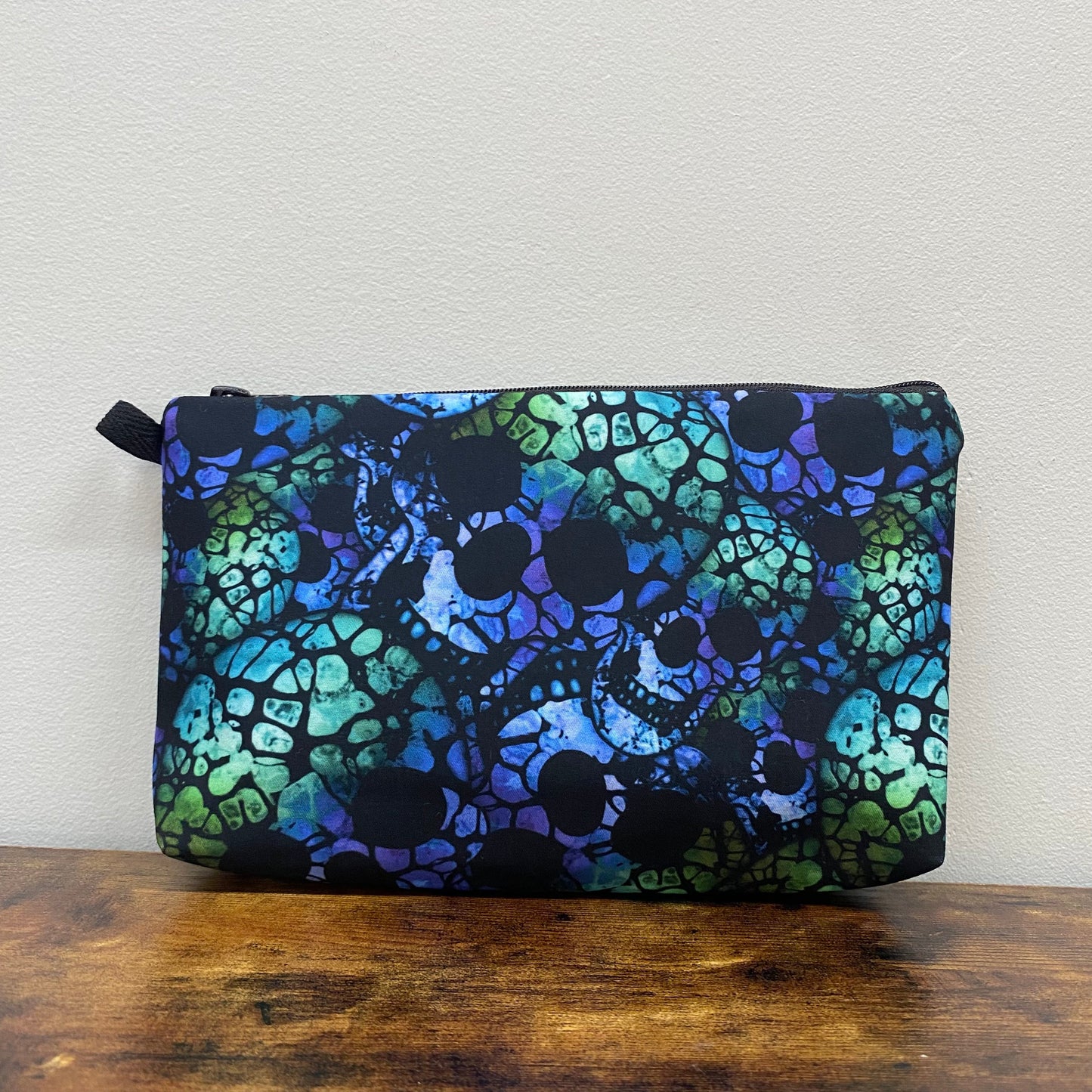 Pouch - Halloween - Blue Green Skull