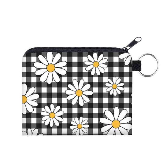 Mini Pouch - Floral Daisy Gingham