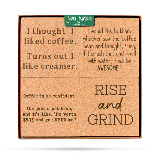 *Cork Coaster Set - Java Junkie