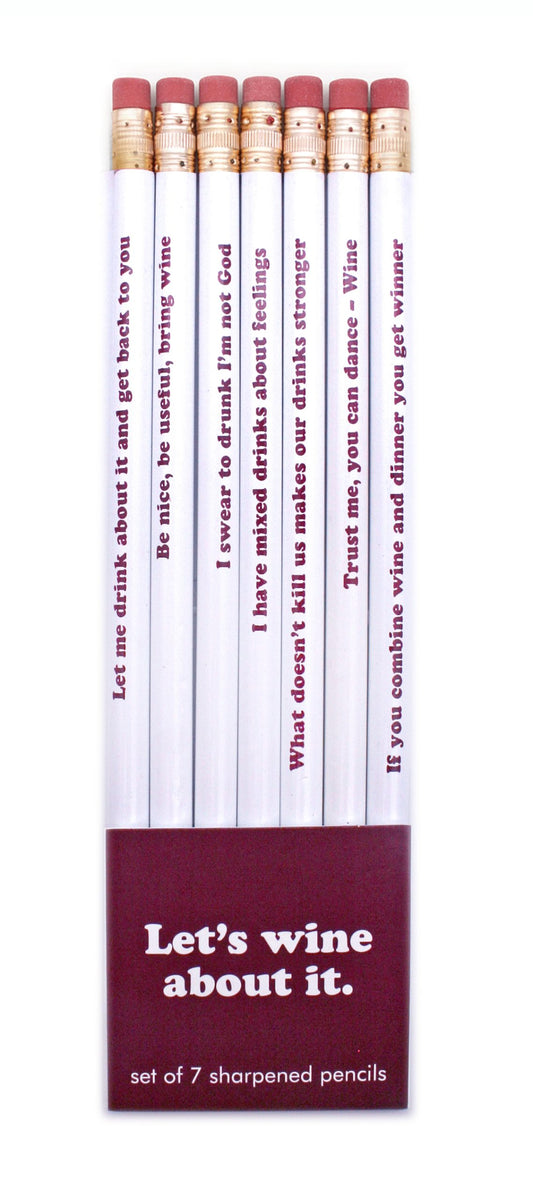 *Pencil Set – Let’s Wine About It