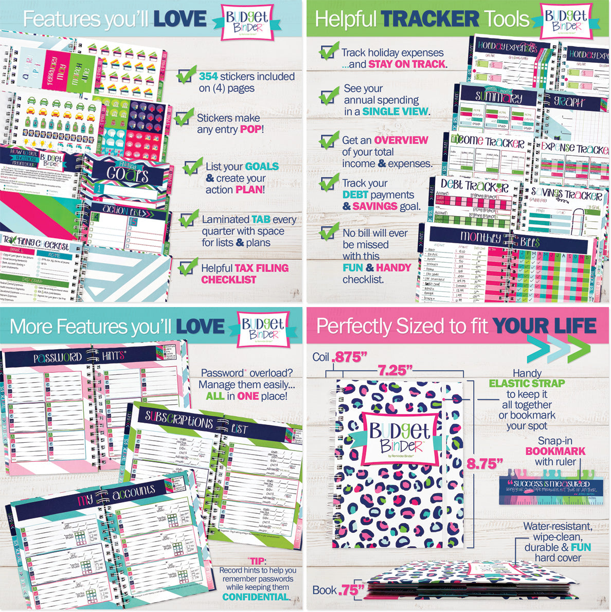 NEW! 2026 Goal Getter Bundle + 2026 Mini Calendar | Reminder Binder® Planner, Gratitude Finder® Journal and Budget Binder™