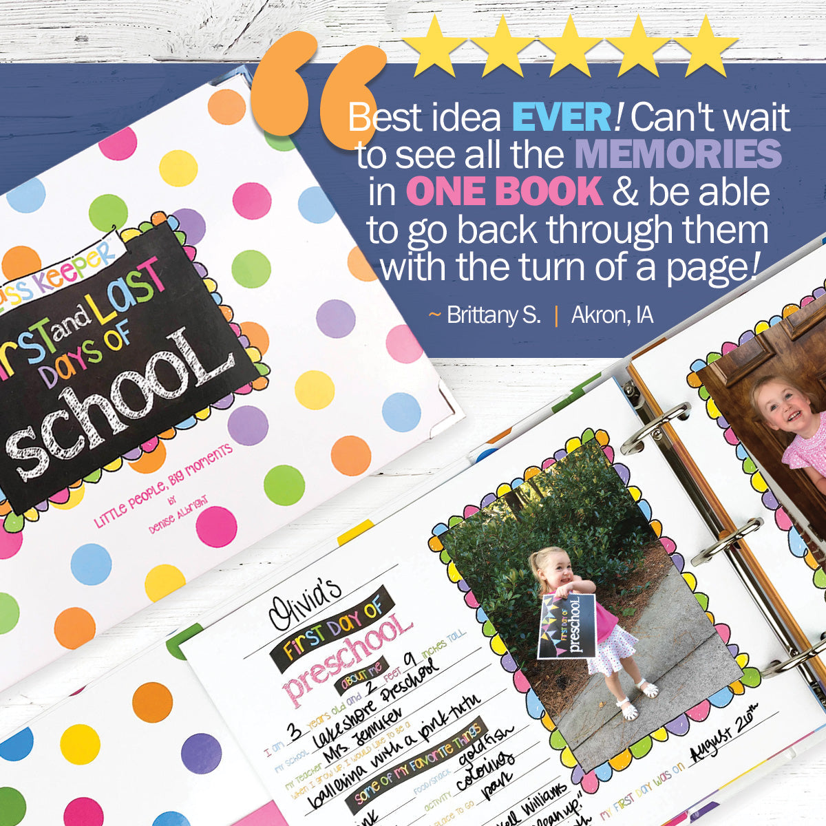 Mom Must-Have School Keepsake Kit | Class Keeper, Photo Prop Deck & School Stickers + BONUS App Membership