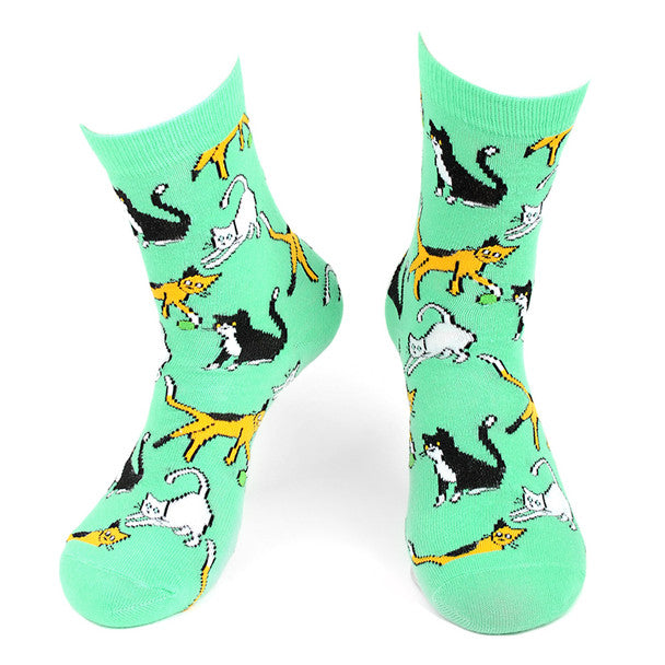 *Women's Playful Cats Novelty Socks