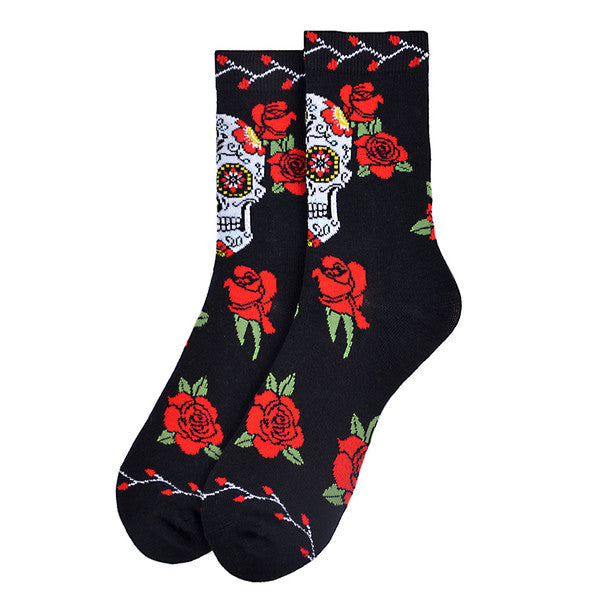 *Women's Sugar Skull Novelty Socks