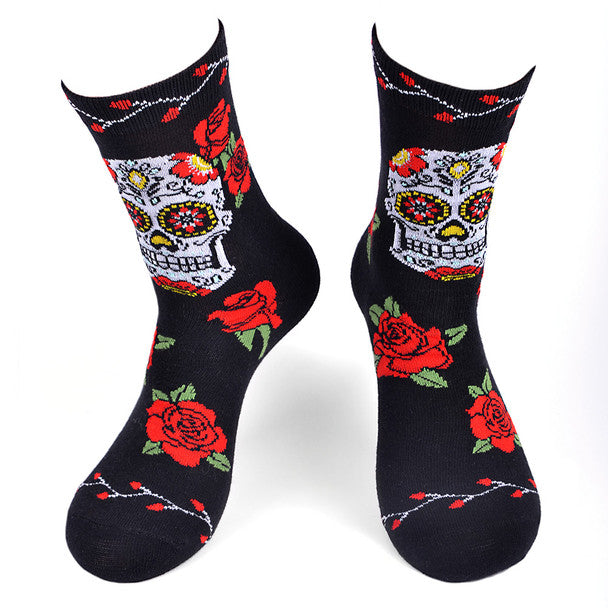 *Women's Sugar Skull Novelty Socks