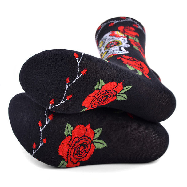 *Women's Sugar Skull Novelty Socks