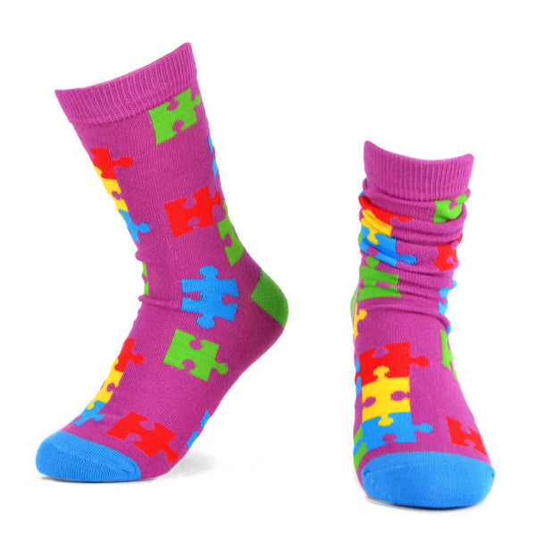 *Women's Autism Awareness Novelty Socks