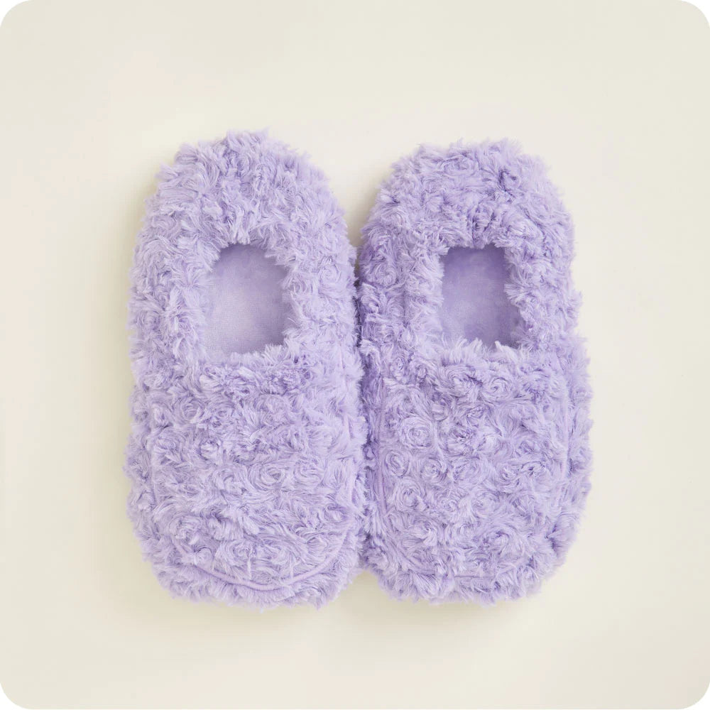 *Warmies Slippers Curly Purple