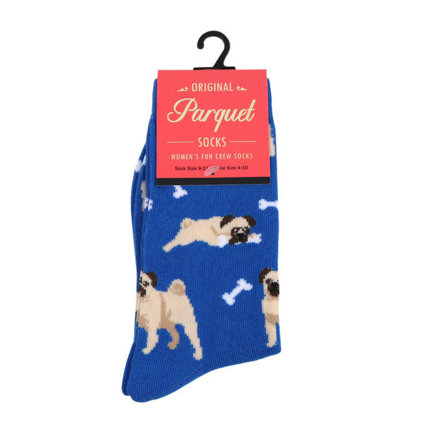 *Women's Novelty Pug Dog Socks