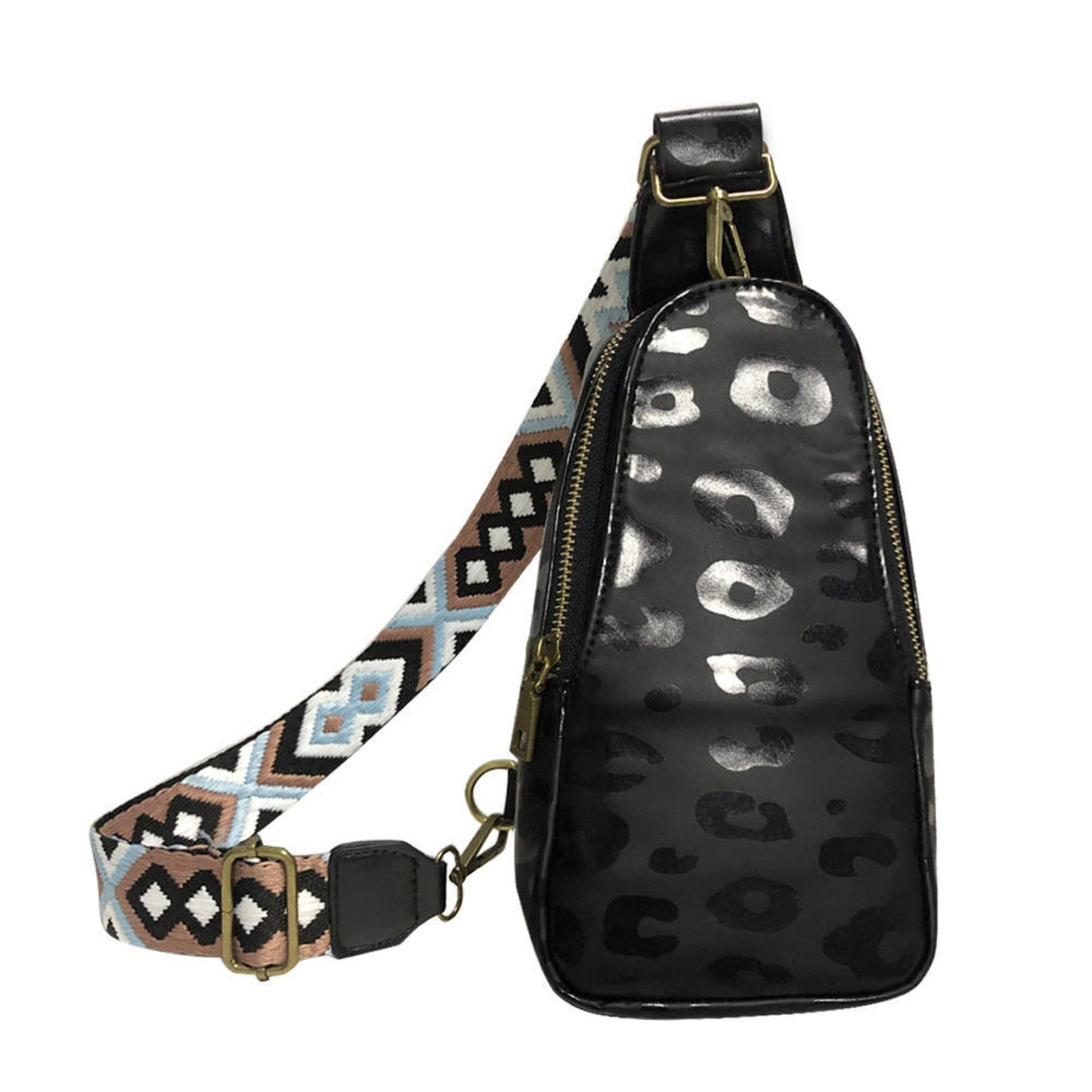 *NEW Sling Crossbody - Black Leopard Animal Print