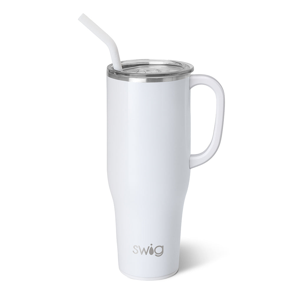 *SWIG Shimmer Diamond White Mega Mug (40oz)