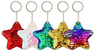 *Keychain - Star Flip Sequin